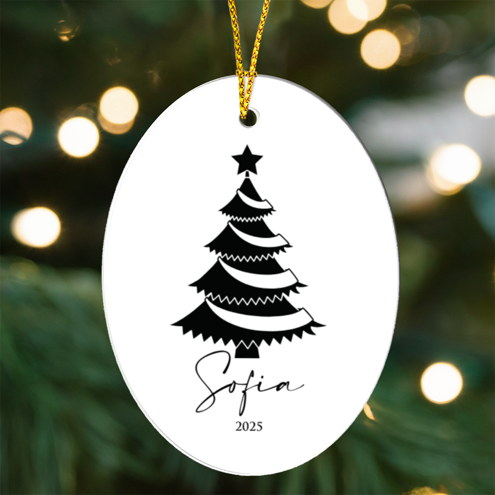 Personalized Christmas Oval Ornaments +