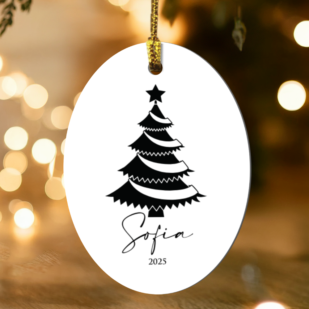 Personalized Christmas Oval Ornaments +