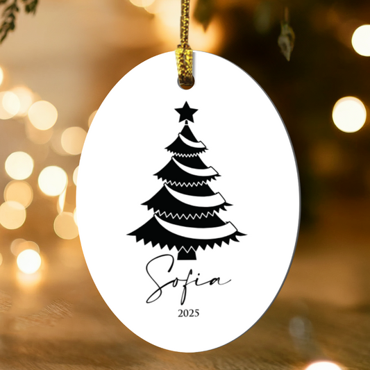 Personalized Christmas Oval Ornaments +