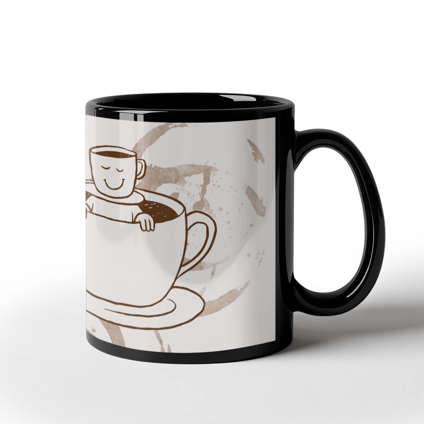 Personalized Upload Your Design Black Ceramic Mug