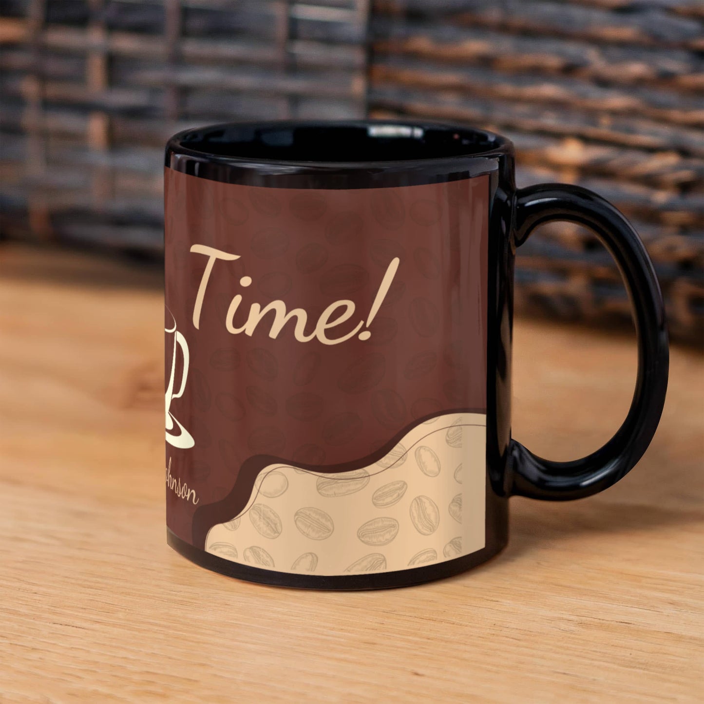 Personalized Black Ceramic Mug