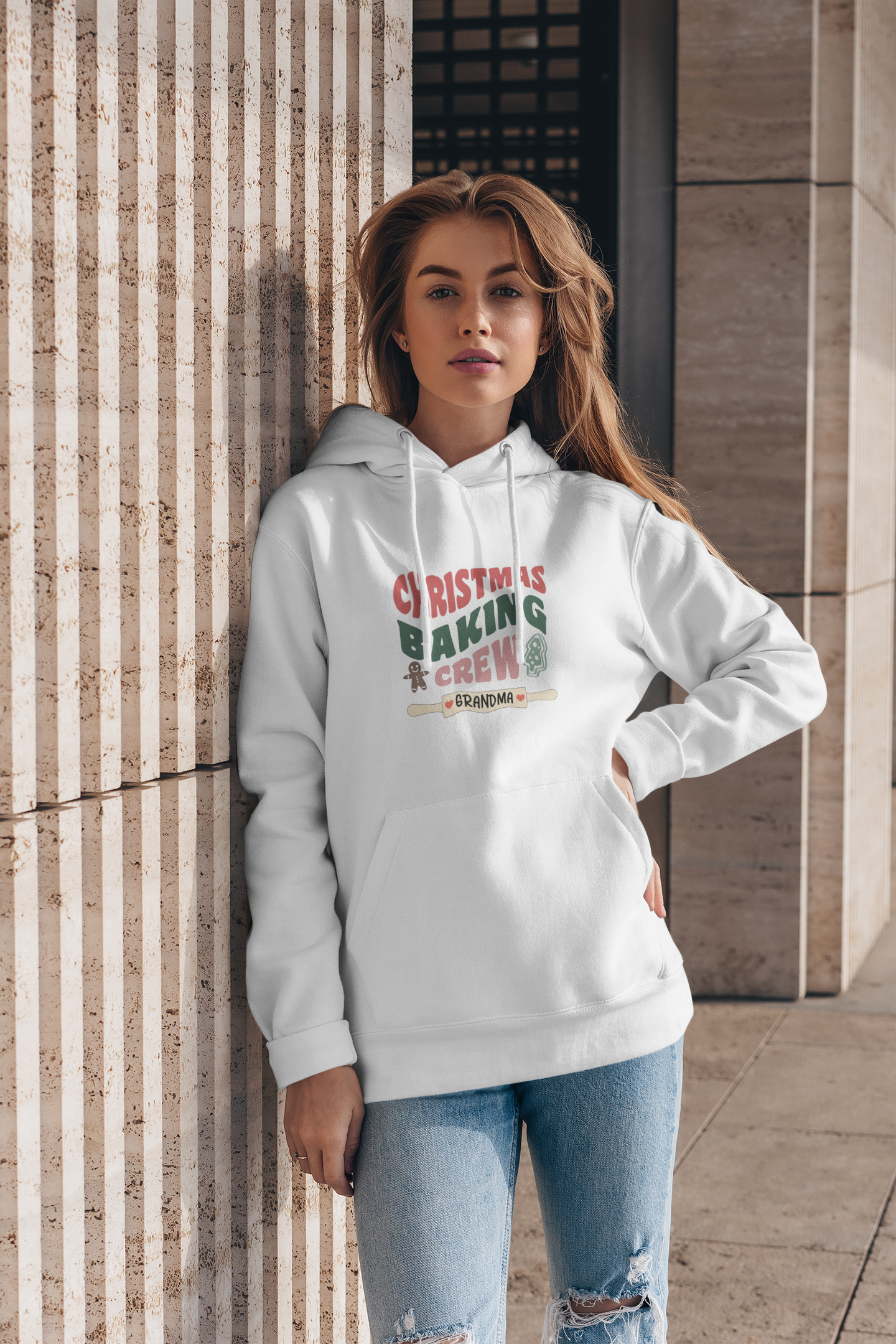 Unisex Heavy Blend Hooded Sweatshirt Christmas Baking Crew Christmas 2024 with Custom Name