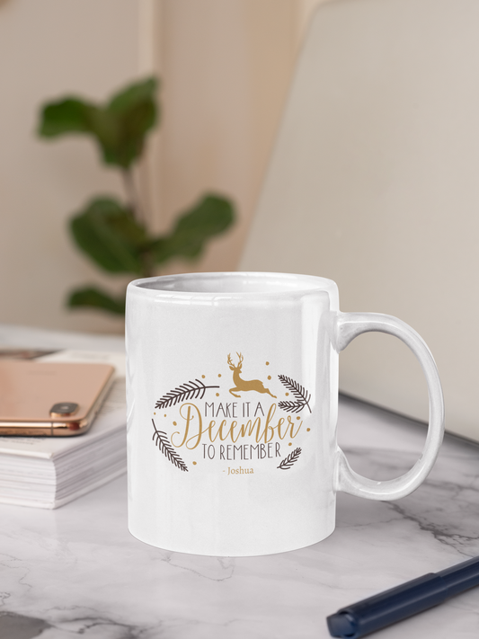 Ceramic Mug (11oz White) - Christmas Design 2024 - December to Remember